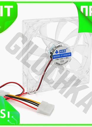 Ve кулер корпусний 12025 4pin new version 120х120х25мм для охолодження комп'ютера вентилятор dc синій n6w_ver