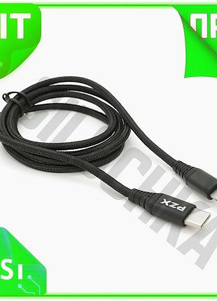 Ve кабель pzx iphone lightning new version to type-c 2.1a черный для зарядки и передачи данных 1,2м ка n6w_ver