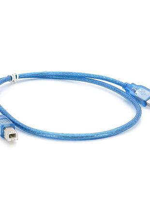 Кабель usb 2.0 ritar am/bm 0.5м синий прозрачный соединительный провод для компьютера и ноутбука ve-33