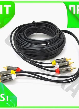 Ve кабель audio-video 3хrca veggieg new version 5м для подключения телевизора и тюнера с позолоченными n6w_ver