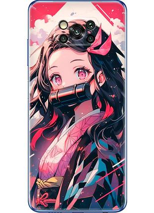 Чехол силиконовый с картинкой на xiaomi poco x3 (аниме, anime)