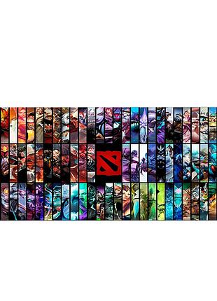 Коврик для мыши dota2 heroes28 тканевый 300*700 мм 2 мм геймерский коврик для компьютера игровой коврик ve-33
