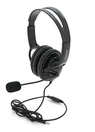 Наушники проводные jedel gh-115 с микрофоном 3.5 мм черные для музыки и звонков гарнитура с регулировкой ve-33