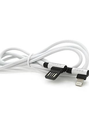 Кабель ikaku ksc-028 jindian зарядний та дата кабель для iphone 1м 2.4a срібний шнур для передачі даних ve-33