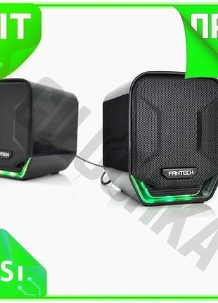 Ve колонки fantech 2.0 usb new version черные для музыки и игр портативные акустические системы n6w_ver