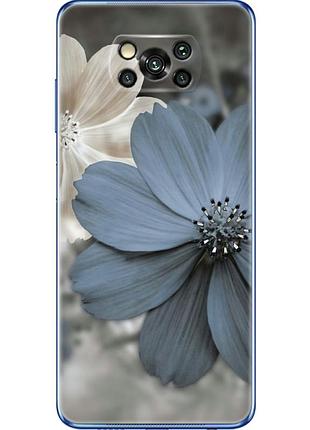 Чехол силиконовый с картинкой на xiaomi poco x3 (цветок гербера)