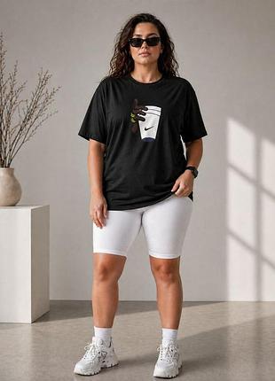Костюм прогулочный футболка и велотры