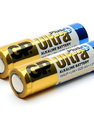Батарейка gp ultra plus 24aup-2s2 щелочная aaa 2 шт вакуумная упаковка для пультов игрушек фонариков ve-33