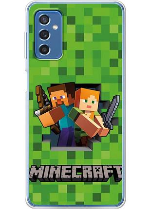 Чехол силиконовый с картинкой на samsung galaxy m52 (m526) (майнкрафт, minecraft)