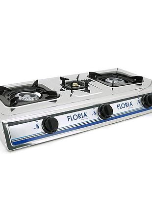 Газовая плита new version floria 3 конфорки zln8472 настольная для дачи и приготовления пищи компакт 6v6e_66