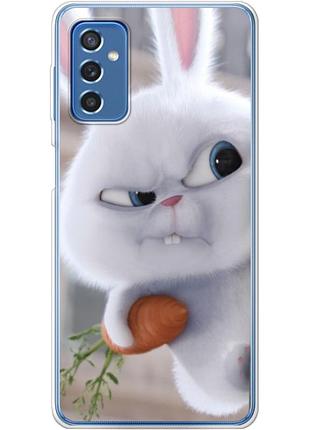 Чехол силиконовый с картинкой на samsung galaxy m52 (m526) (кролик снежок)