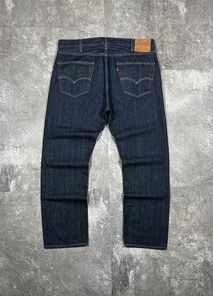 Чоловічі джинси levi's 501 левайс оригінал сині темні прямі класичні denim w38 l30 premium turkey ідеальний стан бавовна класика штани денім levis