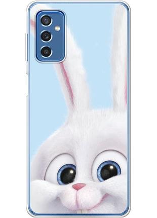 Чехол силиконовый с картинкой на samsung galaxy m52 (m526) (кролик снежок)