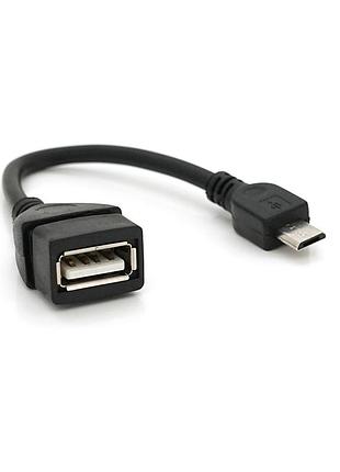 Кабель usb 2.0 af micro-b otg 0.1м voltronic короткий адаптер для смартфона планшета передачи данных ve-33