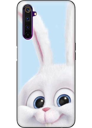 Чехол силиконовый с картинкой на realme 6 pro (кролик снежок)