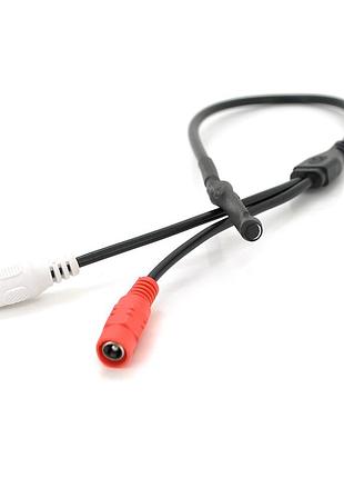 Микрофон для камеры видеонаблюдения am16 rca 200-10000 гц для записи звука в помещении и на улице ve-33