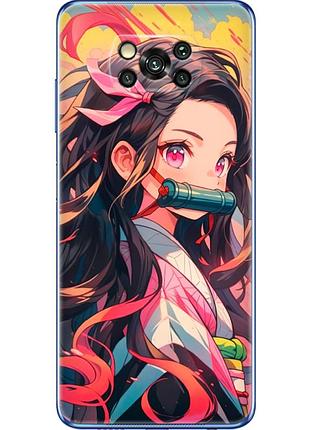 Чехол силиконовый с картинкой на xiaomi poco x3 pro (аниме, anime)