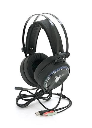 Наушники проводные с подсветкой jedel gh-213 черные с микрофоном для игр и музыки с регулировкой громкос ve-33