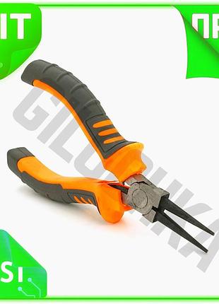 Ve круглогубцы voltronic с серо-оранжевыми new version ручками 125 мм для работы с проводами плоскогуб n6w_ver