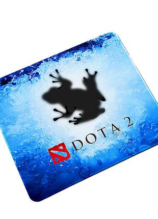 Коврик dota2 frog 240*200 тканевой с нескользящим основанием для игр и работы синего цвета 2 мм ve-33
