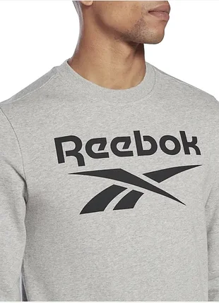 Світшот чоловічий reebok 2m lux oversized h54480 xl сірий (4065423462145)