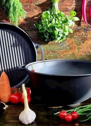 Казан узбецький wok 15л v15срgr з кришкою-сковородою гриль тм maysternya