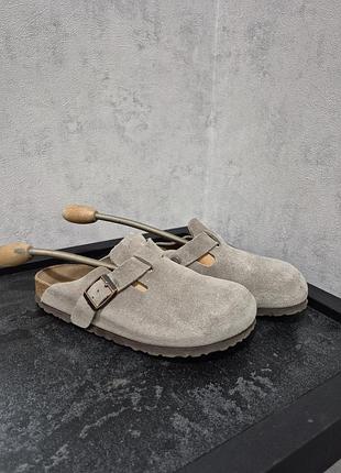Birkenstock boston stone coin замш мюли сабо