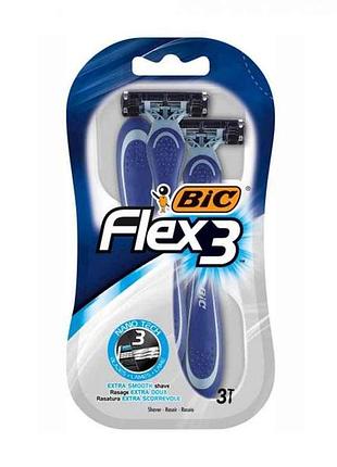 Однор. станок bic flex 3 для гоління (3шт.в уп.) тм bic