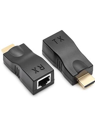 Одноканальный пассивный new version удлинитель hdmi voltronic по utp кабелю до 30 метров для передач 6v6e_66