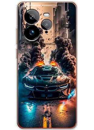 Чохол силіконовий з картинкою на realme gt 7t (машина bmw i8)