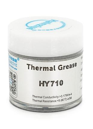 Паста термопроводная hy-710 10g серый термопаста для процессоров и видеокарт отвод тепла охлаждение ve-33