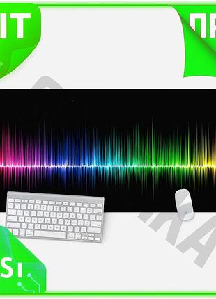 Ve коврик тканевый colorful sound new version waves 300*800 мм с боковой прошивкой для дома и офиса ст n6w_ver