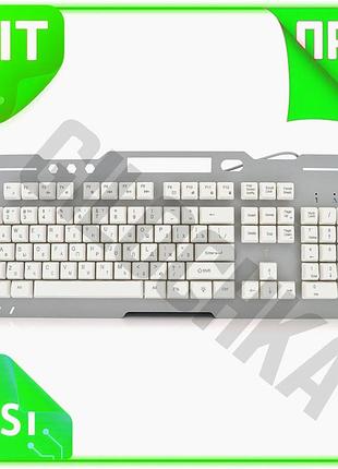 Ve клавиатура с подсветкой usb new version белая jedel для игр и работы 104 клавиши мембранная эргоном n6w_ver