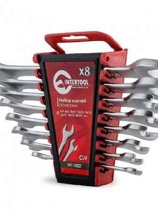 Набор ключей рожковых, 8шт. 6-22мм ht-1002 тм intertool