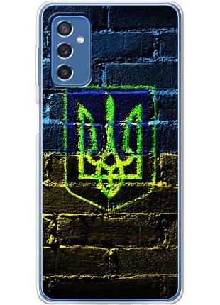 Чехол силиконовый с картинкой на samsung galaxy m52 (m526) (патриотический, герб украины)