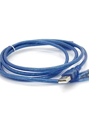Кабель usb 2.0 am micro 5 pin 1,5м voltronic прозрачный синий соединительный кабель для смартфона и план ve-33