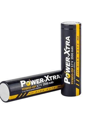 Аккумулятор li-ion power-xtra 18650 2500mah 3.7v оранжевый батарея для фонарей и электронных сигарет пер ve-33