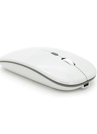 Бездротова миша imice e-1300 4 кнопки 800/1200/1600 dpi для пк і mac біла мишка, що перезаряджається ve-33