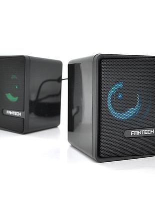 Колонки fantech 2.0 usb gs-203 чорні акустична система для комп'ютера та ноутбука дротові динаміки ve-33