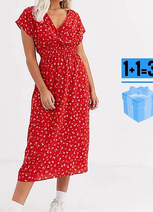 Міді сукня в квітковий принт new look 18