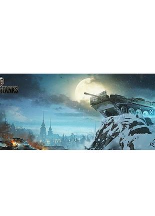 ☛☇килимок тканинний world of tanks 300*700 мм для комп'ютера ігрова миша з нековзною основою ve-33