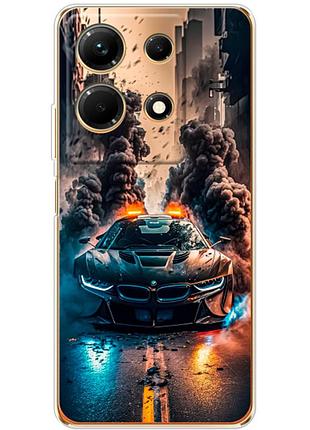 Чехол силиконовый с картинкой на infinix note 30 4g (машина bmw i8)