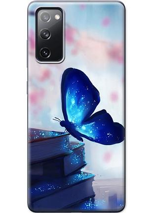 Чехол силиконовый с картинкой на samsung galaxy s20 fe (g780) (бабочка)