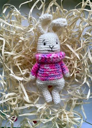 Міні в’язаний кролик — ручна робота