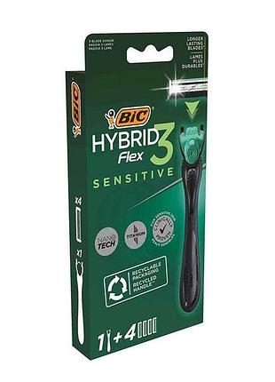 Станок д/голенье flex3 hibrid sensitive4 картр тм bic