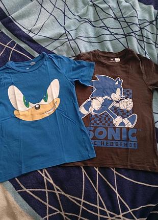 Набір футболок сонік sonic h&m 6-8 років