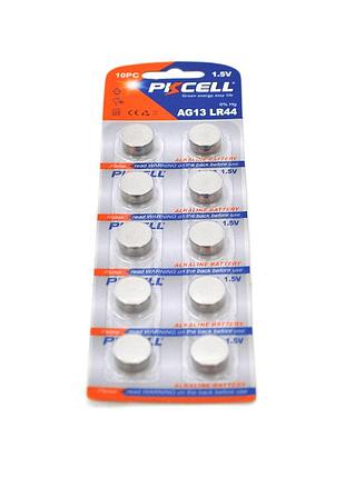 Батарейка щелочная pkcell 1.5v ag13 10 штук в блистере батарейка таблетка для часов и весов щелочная бат ve-33