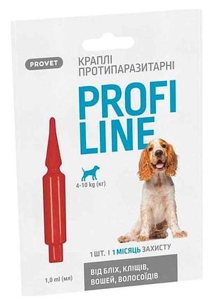 Капли на холку profiline д/собак 4-10кг 1уп.(1 пустышка*1,0мл) тм природа