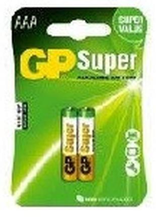 Батарейка gp super 24a-2ue2 щелочная aaa 2 шт блистер для пультов игрушек фонариков питания устройств ve-33
