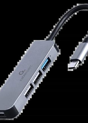 Usb-концентратор cablexpert uhb-cm-u3p1u2p3-01usb-с 1x usb 3.1 gen1 + 3x usb 2.0